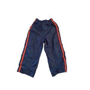 Athletic Works Kids Y2K Oversized Stripe Windbreaker Pants Blue Size 2T Retro